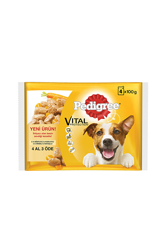 Pedigree Pouch Köpek Maması 4'lü Paket