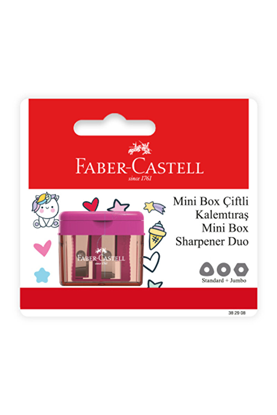 Faber-Castell Bls Minibox Duo Kalemtıraş, Trendy, Tekli