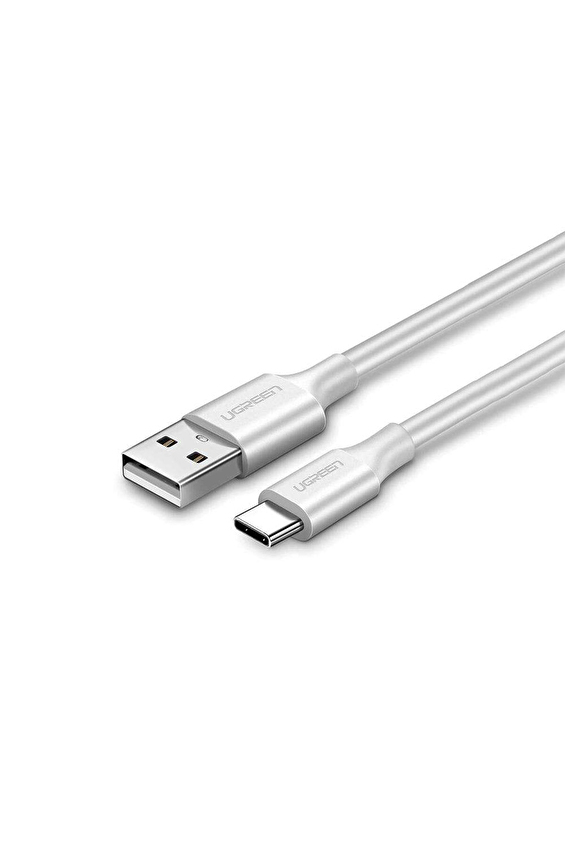 UGREEN USB-C to USB-A 3A QC Hızlı Şarj Kablosu 1 Metre Beyaz 60121 UGREEN USB-C to USB-A 3A QC Hızlı Şarj Kablosu 1 Metre Beyaz 60121