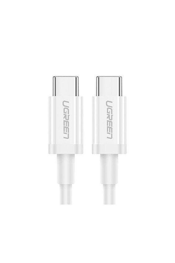 UGREEN USB-C 60W 3A QC PD Hızlı Şarj Kablosu 1 Metre Beyaz 60518 UGREEN USB-C 60W 3A QC PD Hızlı Şarj Kablosu 1 Metre Beyaz 60518