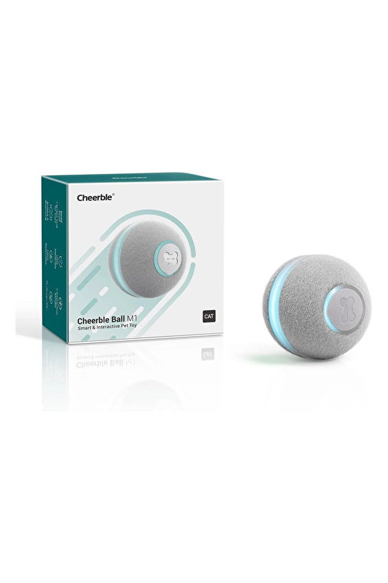 Cheerble Şarjlı Akıllı İneraktif Kedi Oyun Topu, Gri 4 cm Cheerble Şarjlı Akıllı İneraktif Kedi Oyun Topu, Gri 4 cm