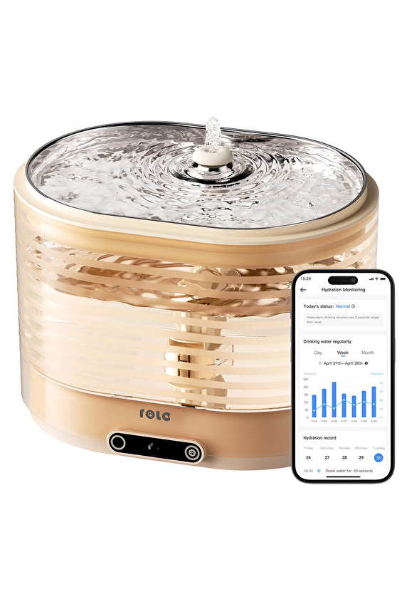 Enabot Rola Kedi ve Köpekler İçin Kablosuz Otomatik Su Kabı 2 L Enabot Rola Kedi ve Köpekler İçin Kablosuz Otomatik Su Kabı 2 L