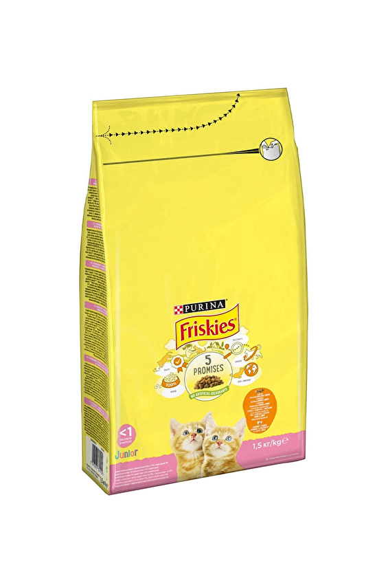 Friskies Yavru Kuru Kedi Maması Sütlü Tavuklu 1,5 kg