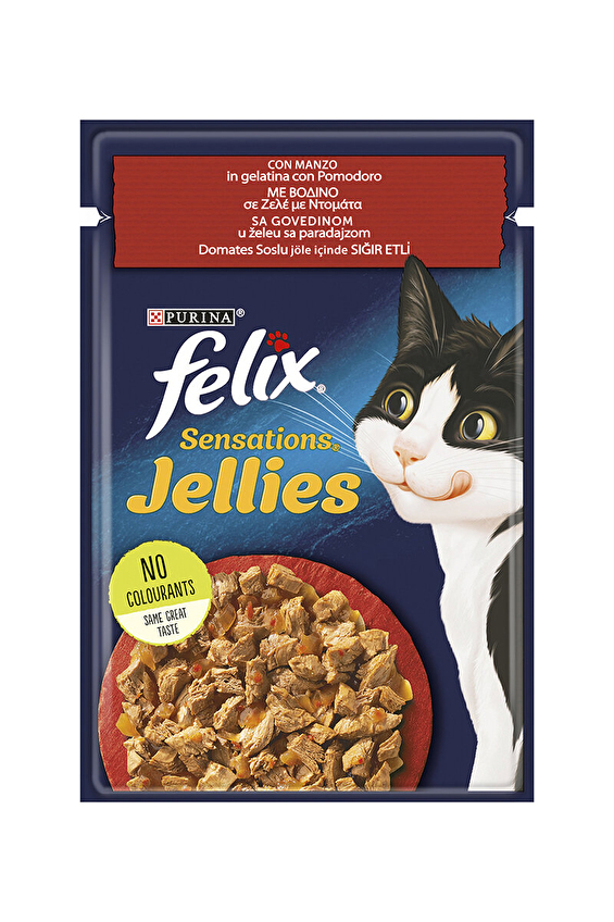Felix Pouch Sensation Domates Soslu Sığır Etli 85 g