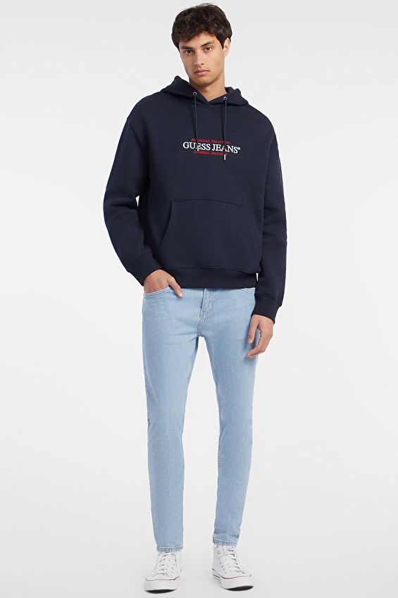 Guess Jeans Erkek Sweatshirt M4YQ23K9V31 Lacivert