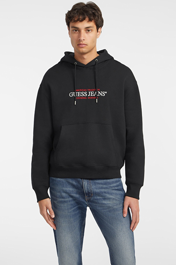 Guess Jeans Erkek Sweatshirt M4YQ23K9V31 Siyah Guess Jeans Erkek Sweatshirt M4YQ23K9V31 Siyah
