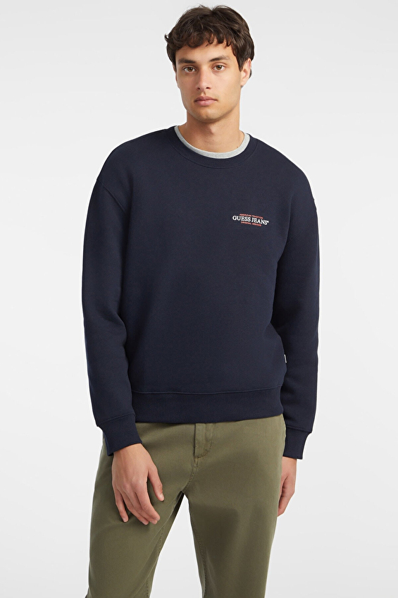 Guess Jeans Erkek Sweatshirt M4YQ17K9V31 Lacivert Guess Jeans Erkek Sweatshirt M4YQ17K9V31 Lacivert