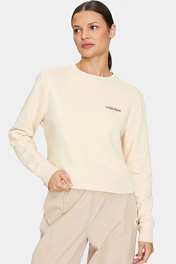 Guess Kadın Sweatshirt W4YQ07KC811 Bej Guess Kadın Sweatshirt W4YQ07KC811 Bej