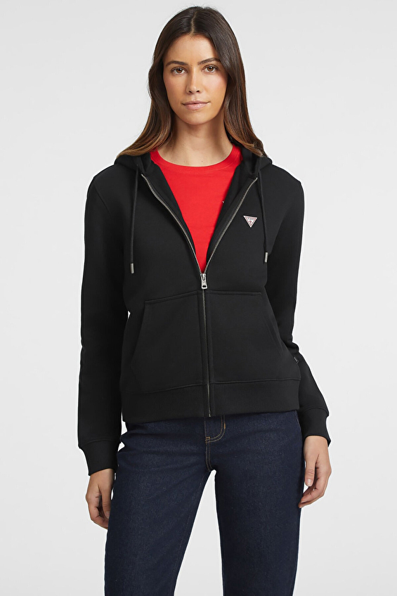 Guess Jeans Kadın Guess Sweatshirt W4YQ03KC811 Siyah Guess Jeans Kadın Guess Sweatshirt W4YQ03KC811 Siyah