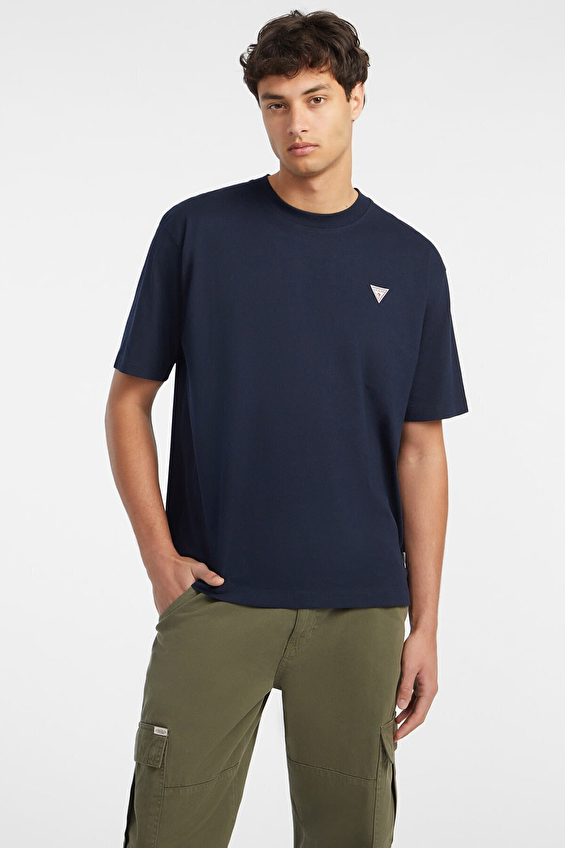 Guess Jeans Oversize Erkek Fit Tişört M4YI46K8FQ4 Lacivert Guess Jeans Oversize Erkek Fit Tişört M4YI46K8FQ4 Lacivert