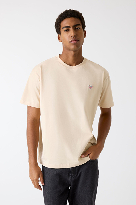 Guess Jeans Oversize Erkek Fit Tişört M4YI46K8FQ4 Bej Guess Jeans Oversize Erkek Fit Tişört M4YI46K8FQ4 Bej