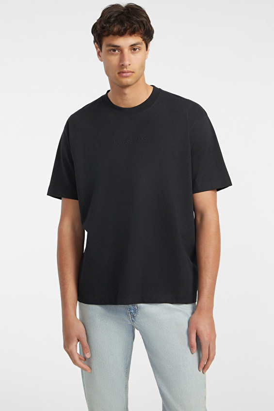 Guess Jeans Oversize Erkek Fit Tişört M4YI44K8FQ4 Siyah Guess Jeans Oversize Erkek Fit Tişört M4YI44K8FQ4 Siyah