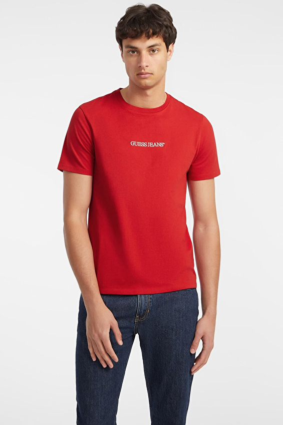 Guess Jeans Regular Fit Erkek Tişört M4YI52K8HM0 Kırmızı Guess Jeans Regular Fit Erkek Tişört M4YI52K8HM0 Kırmızı