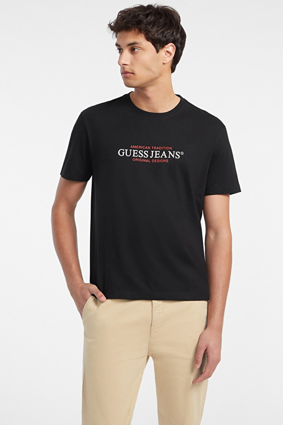 Guess Jeans Regular Fit Erkek Tişört M4YI42K8FQ4 Siyah Guess Jeans Regular Fit Erkek Tişört M4YI42K8FQ4 Siyah