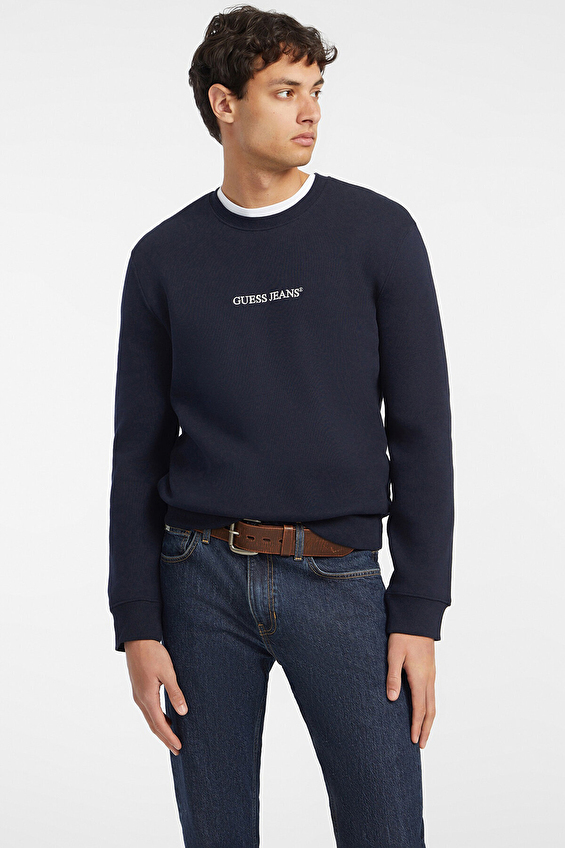 Guess Jeans Erkek Sweatshirt M4YQ19K9V31 Lacivert Guess Jeans Erkek Sweatshirt M4YQ19K9V31 Lacivert