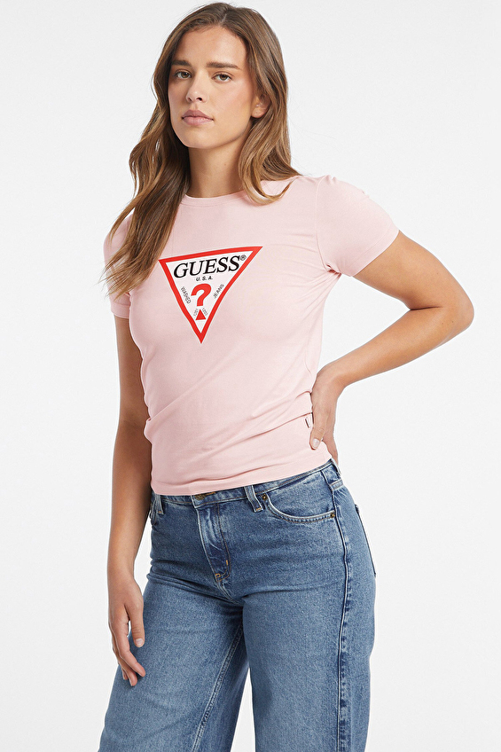 Guess Kadın Tişört W4YI04J1314 Pembe Guess Kadın Tişört W4YI04J1314 Pembe