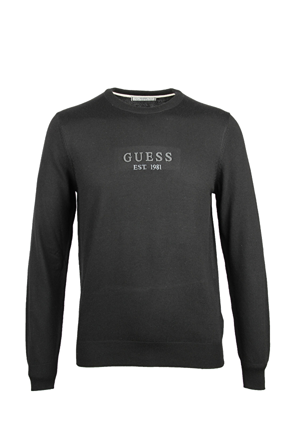 Guess Erkek İpek, Yün Karışımlı Kazak M4YR04Z3052 Siyah Guess Erkek İpek, Yün Karışımlı Kazak M4YR04Z3052 Siyah