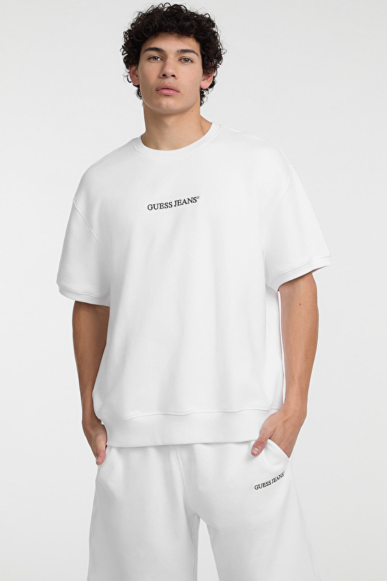 Guess Erkek Jeans Sweatshirt M5GQ18KCPR1 Beyaz Guess Erkek Jeans Sweatshirt M5GQ18KCPR1 Beyaz