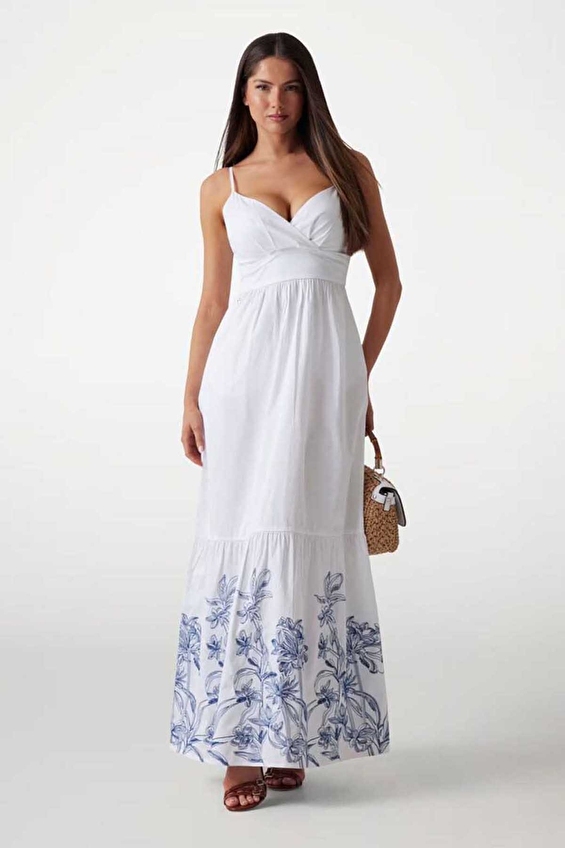 Guess Kadın Elbise W5GK26WH580 Beyaz Guess Kadın Elbise W5GK26WH580 Beyaz