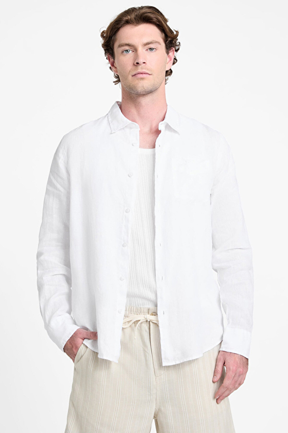 Guess Erkek Gömlek M5GH73WH3J0 Beyaz Guess Erkek Gömlek M5GH73WH3J0 Beyaz