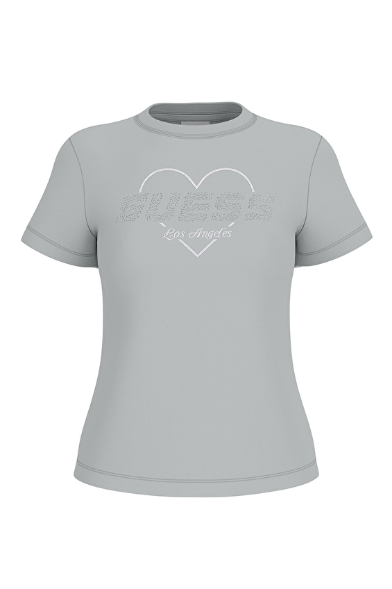 Guess Regular Fit Örme Kumaş Kadın Tişört V5GI10K9RM1 Yeşil Guess Regular Fit Örme Kumaş Kadın Tişört V5GI10K9RM1 Yeşil