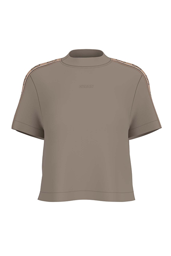 Guess Boxy Fit Örme Kumaş Kadın Tişört V3RI08I3Z14 Kahve Guess Boxy Fit Örme Kumaş Kadın Tişört V3RI08I3Z14 Kahve