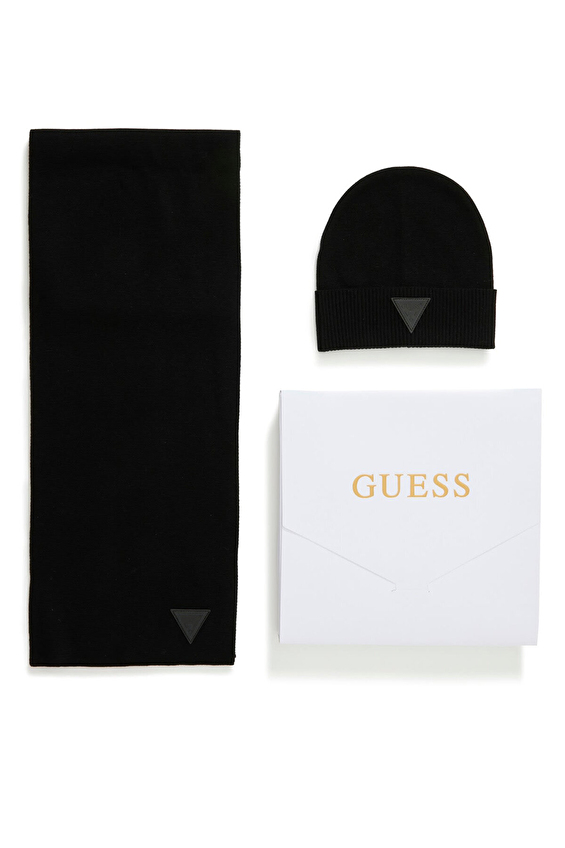 Guess Erkek Gift Box Yün Karışımlı Hediye Seti GFBOXMP6103 BLA Siyah