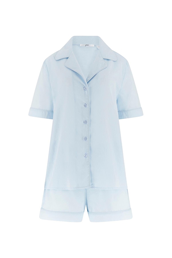 Guess Kadın Pijama Takımı O6GX00 FBGN Mavi