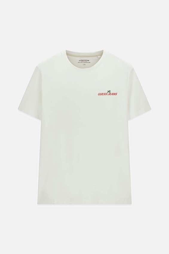 Guess Jeans Regular Fit Erkek Tişört M6GIC0K8HM0 Beyaz