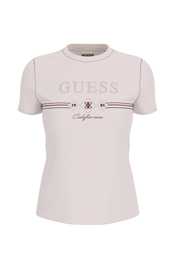 Guess Kadın Tişört V6GI06K2967 Beyaz Guess Kadın Tişört V6GI06K2967 Beyaz