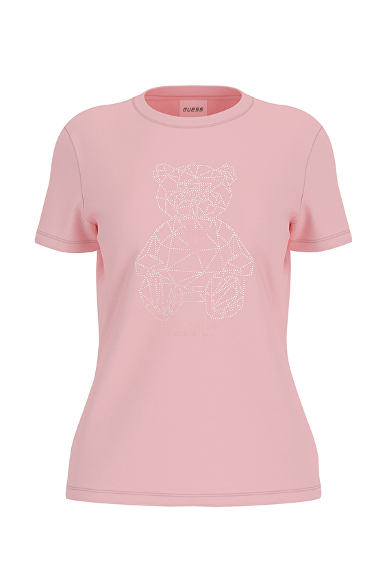 Guess Kadın Tişört V6GI12K3325 Pembe Guess Kadın Tişört V6GI12K3325 Pembe