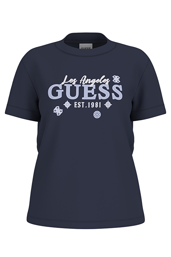 Guess Kadın Tişört V6GI02K2963 Lacivert Guess Kadın Tişört V6GI02K2963 Lacivert