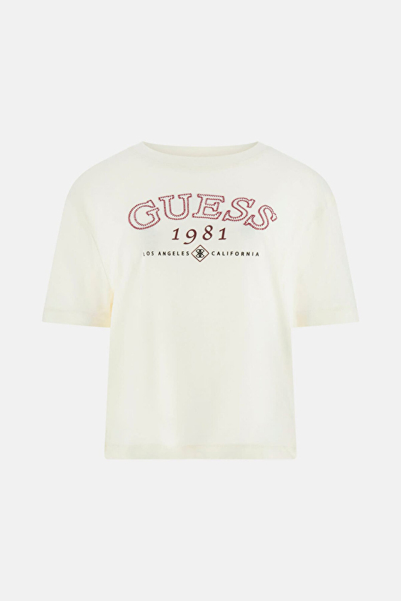 Guess Kadın Tişört V6GI04K2965 Beyaz