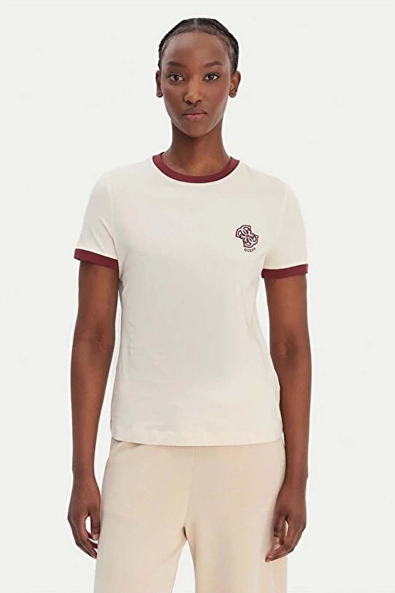 Guess Kadın Tişört V6GI05K2966 Beyaz Guess Kadın Tişört V6GI05K2966 Beyaz