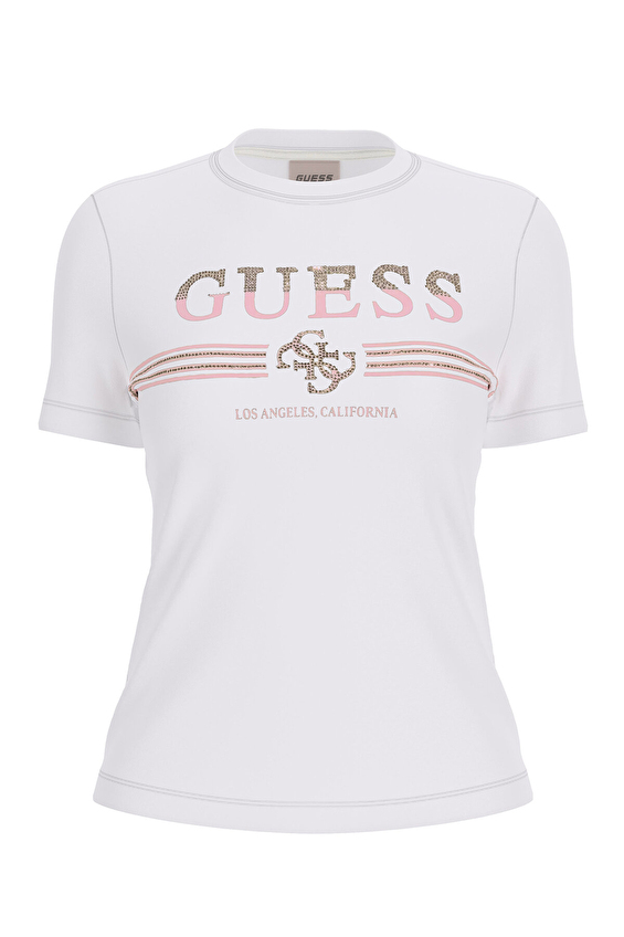 Guess Kadın Tişört V6GI07K2968 Beyaz Guess Kadın Tişört V6GI07K2968 Beyaz