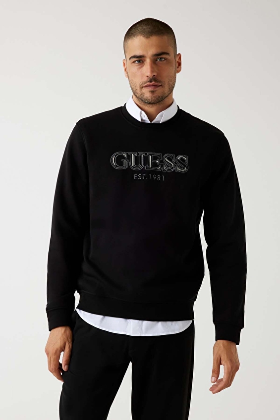 Guess Erkek Sweatshirt M5BQ08K9Z21 Siyah Guess Erkek Sweatshirt M5BQ08K9Z21 Siyah