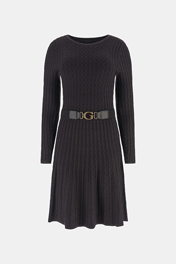 Guess Dokuma Kumaş Kadın Elbise W5BK68Z2YJ2 Kahve