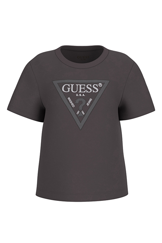 Guess Regular Fit Örme Kumaş Kadın Tişört W5BI18I3Z14 Kahve Guess Regular Fit Örme Kumaş Kadın Tişört W5BI18I3Z14 Kahve