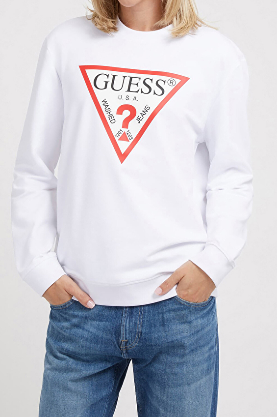 Guess Erkek Sweatshirt M2YQ37K6ZS1 Beyaz Guess Erkek Sweatshirt M2YQ37K6ZS1 Beyaz