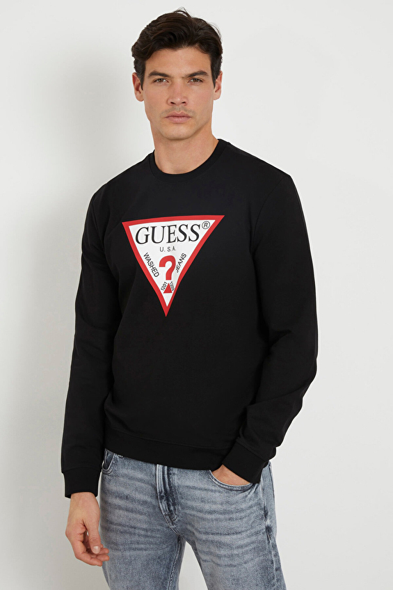 Guess Erkek Sweatshirt M2YQ37K6ZS1 Siyah Guess Erkek Sweatshirt M2YQ37K6ZS1 Siyah