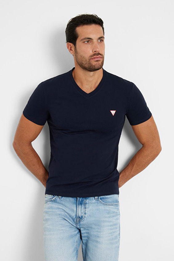 Guess Slim Fit Erkek Tişört M2YI32J1314 Lacivert Guess Slim Fit Erkek Tişört M2YI32J1314 Lacivert