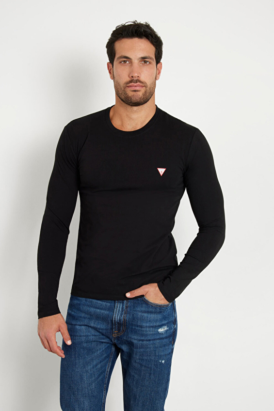 Guess Erkek Slim Fit Tişört M2YI28J1314 Siyah Guess Erkek Slim Fit Tişört M2YI28J1314 Siyah