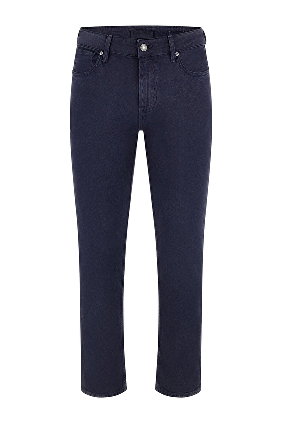 Guess Erkek İpek Karışımlı Slim Fit Pantolon M4RAN2WFXVB Lacivert