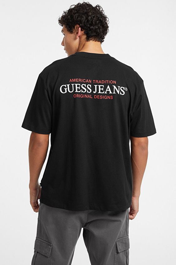 Guess Jeans Erkek Oversize Fit Tişört M4BI75K8FQ4 Siyah Guess Jeans Erkek Oversize Fit Tişört M4BI75K8FQ4 Siyah