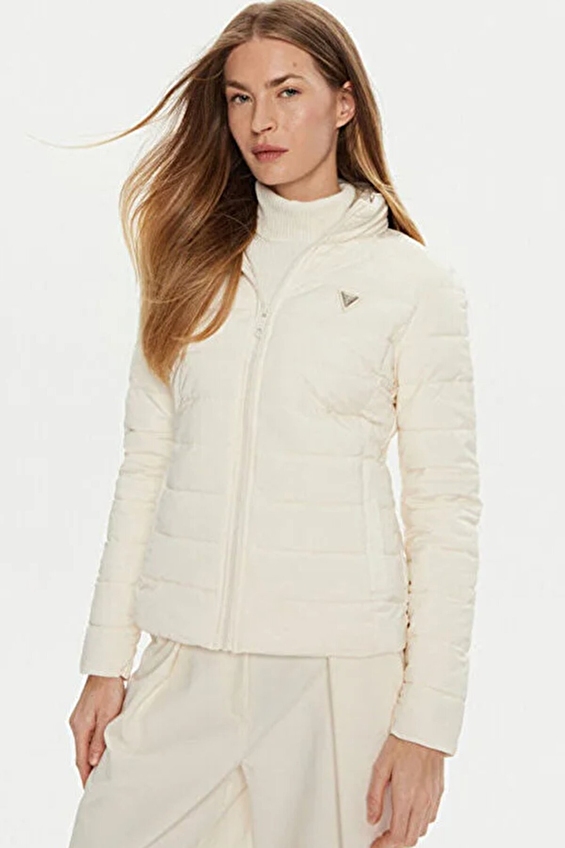 Guess Dokuma Kumaş Kadın Mont V4YL04WF3X0 Beyaz Guess Dokuma Kumaş Kadın Mont V4YL04WF3X0 Beyaz