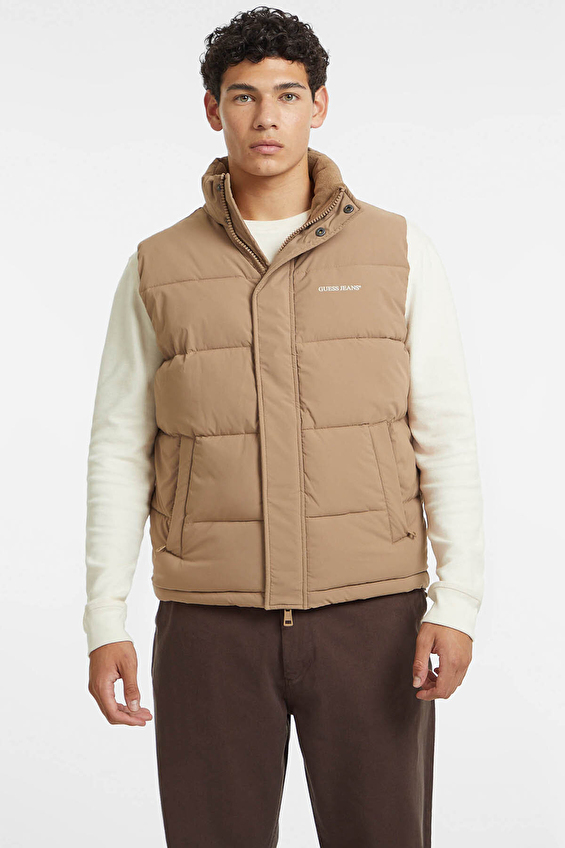 Guess Jeans Erkek Yelek M4BN47WGII2 Bej Guess Jeans Erkek Yelek M4BN47WGII2 Bej