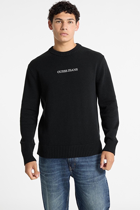 Guess Jeans Erkek Kazak M4BR31Z3HM1 Siyah Guess Jeans Erkek Kazak M4BR31Z3HM1 Siyah