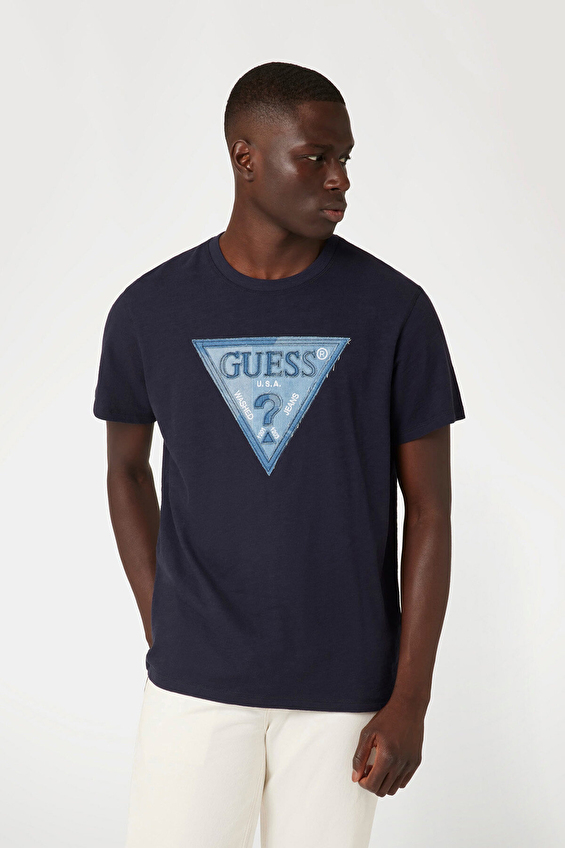 Guess Regular Fit Erkek Tişört M4BI29KCH21 Lacivert Guess Regular Fit Erkek Tişört M4BI29KCH21 Lacivert