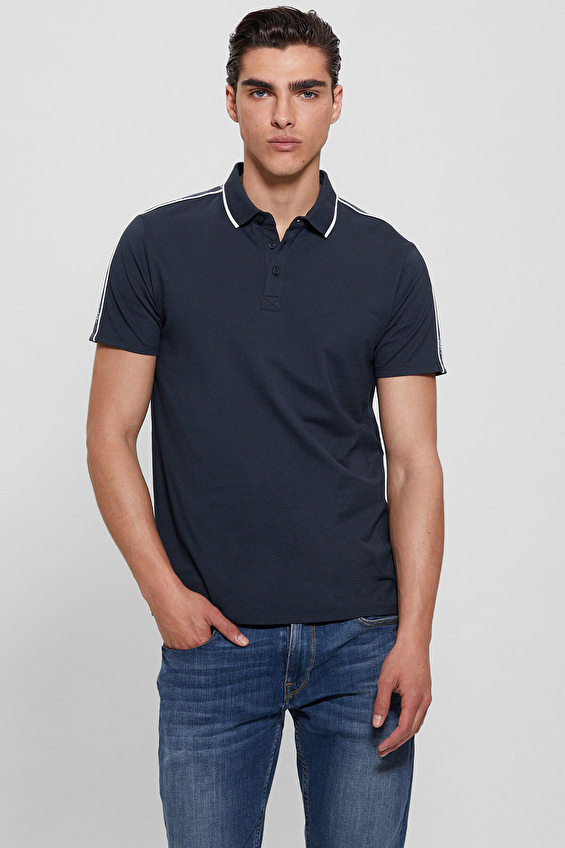 Guess Erkek Polo Yaka Tişört M4YP40KARS0 Mavi Guess Erkek Polo Yaka Tişört M4YP40KARS0 Mavi