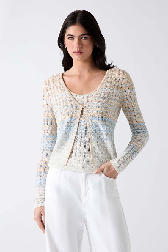 Guess Kadın Triko W6GR07Z0588 Mavi Guess Kadın Triko W6GR07Z0588 Mavi